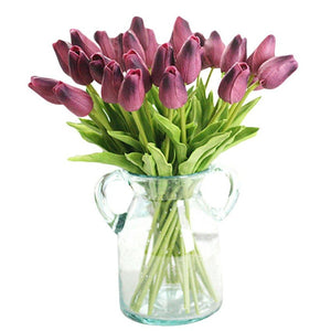 plum tulips artificial flowers