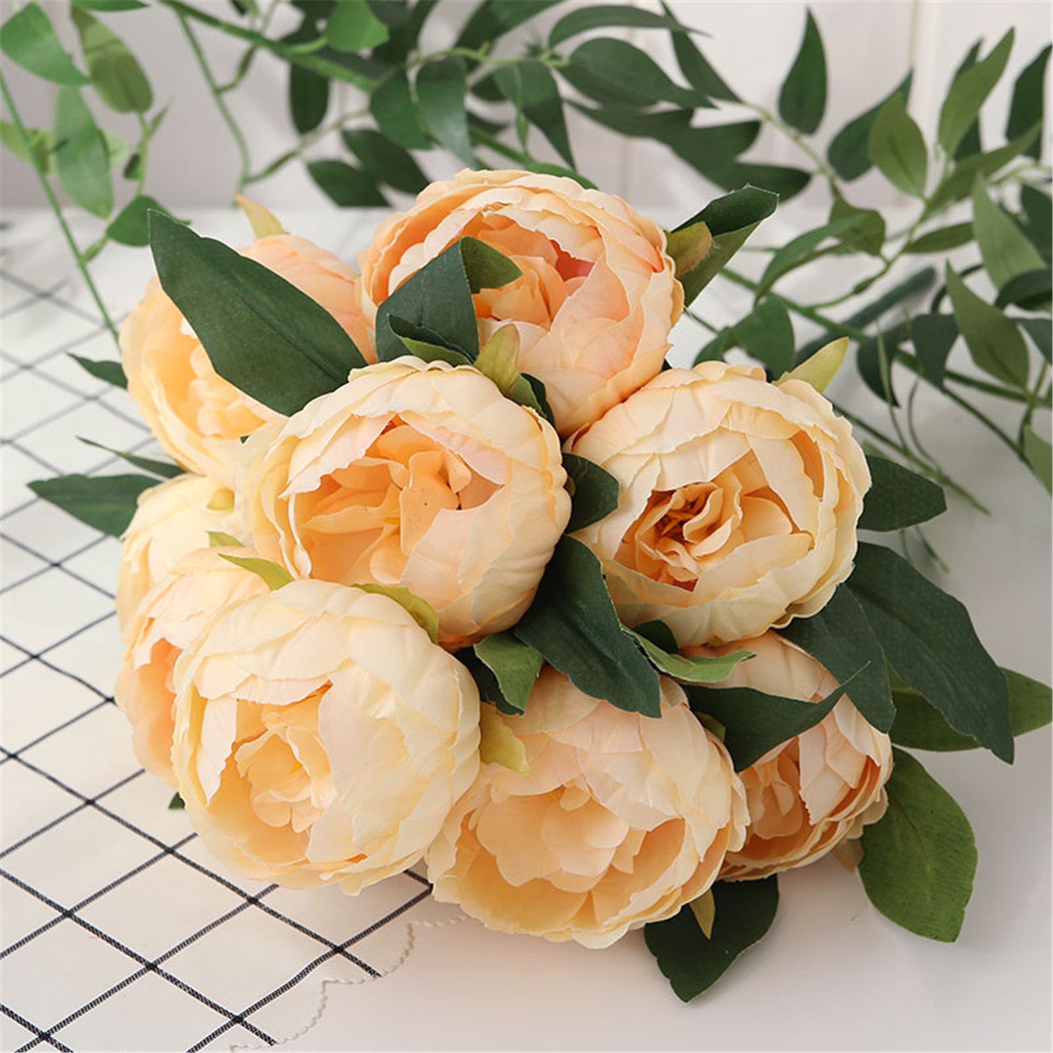 Artificial Peony Silk Peonies Fake Flowers Wedding Bouquet