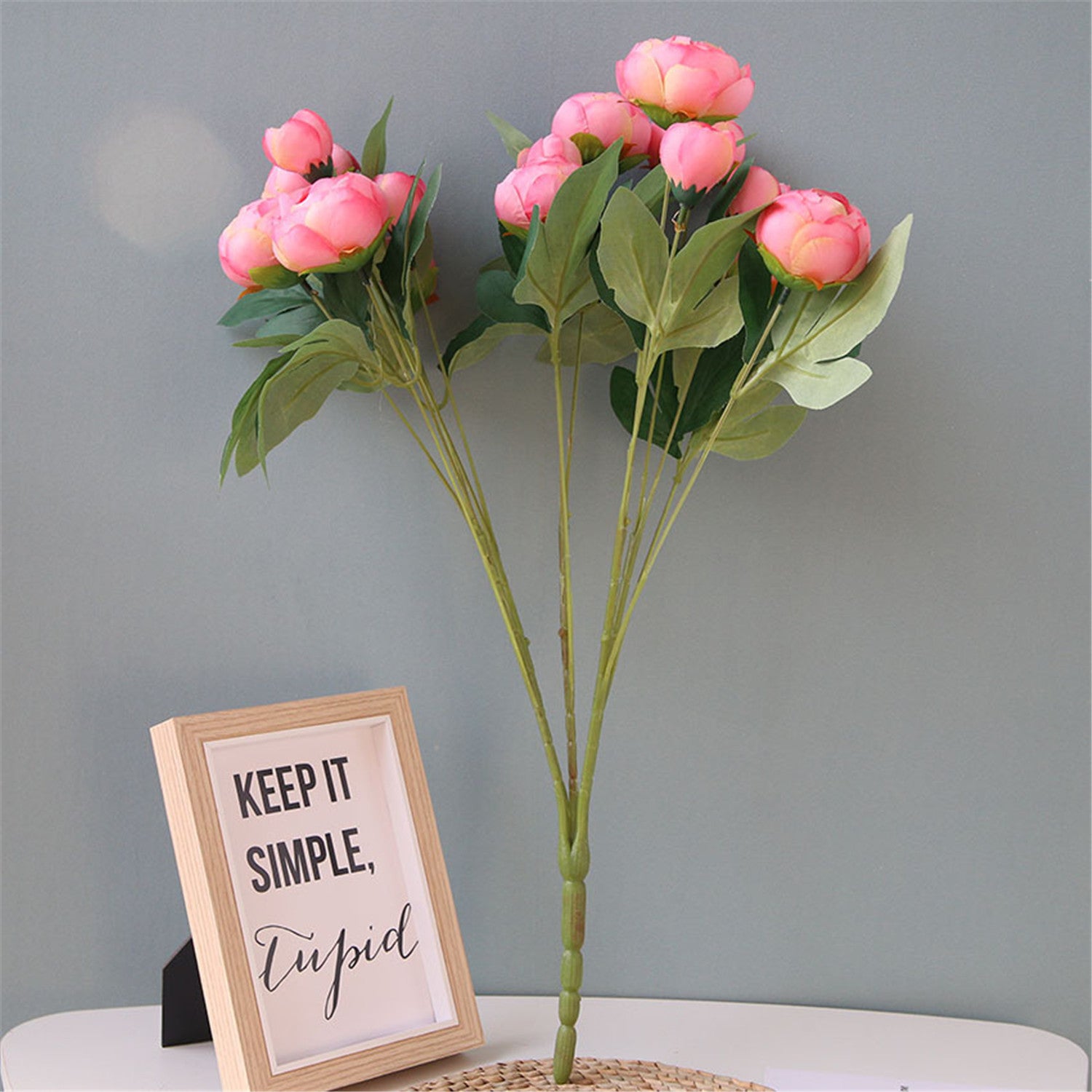 Artificial Flowers Silk Peony Bushes Fake Flower Bunches 5 Colors