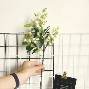 Artificial Berry Plants Olive Fruit Beans 5 Branches - VANRINA