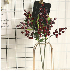 Artificial Berry Plants Olive Fruit Beans 5 Branches - VANRINA