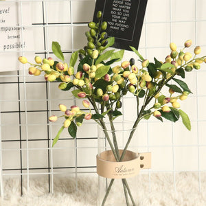 Artificial Berry Plants Olive Fruit Beans 5 Branches - VANRINA