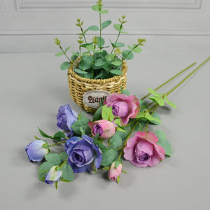 Artificial Rose Flowers Spray Roses Decor - VANRINA