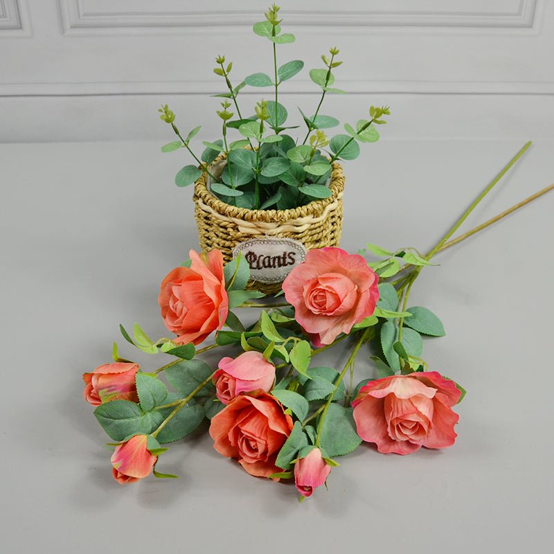 Artificial Rose Flowers Spray Roses Decor - VANRINA
