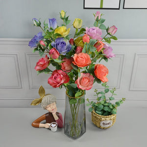 Artificial Rose Flowers Spray Roses Decor - VANRINA