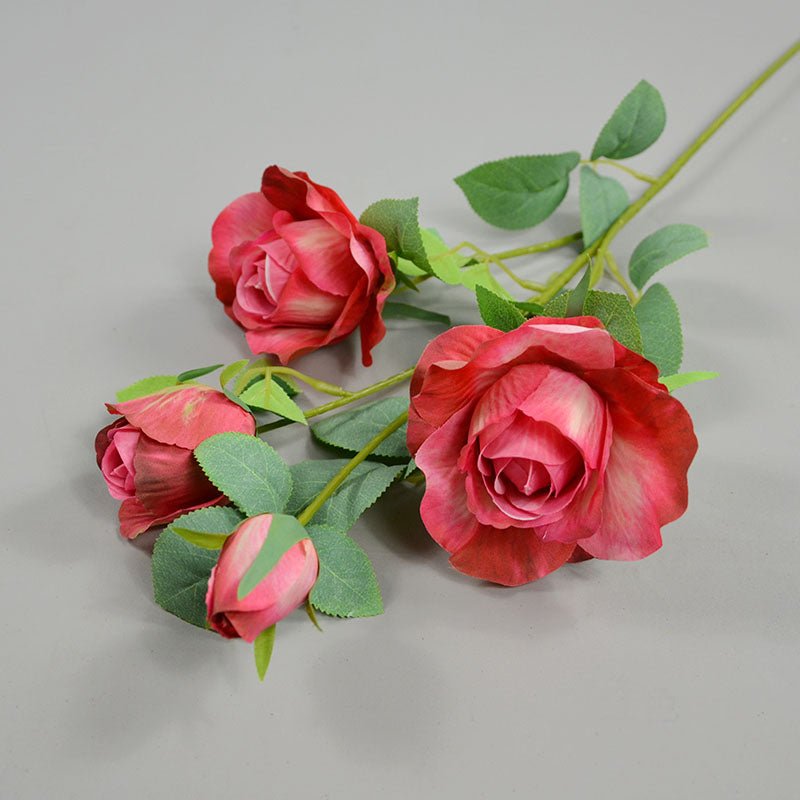 Artificial Rose Flowers Spray Roses Decor