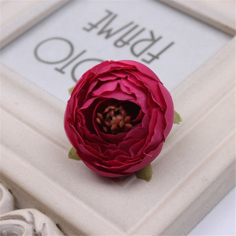 Bulk Silk Flowers Small Peony Flower Heads 300pcs - VANRINA