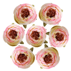 Bulk Silk Flowers Small Peony Flower Heads 300pcs - VANRINA
