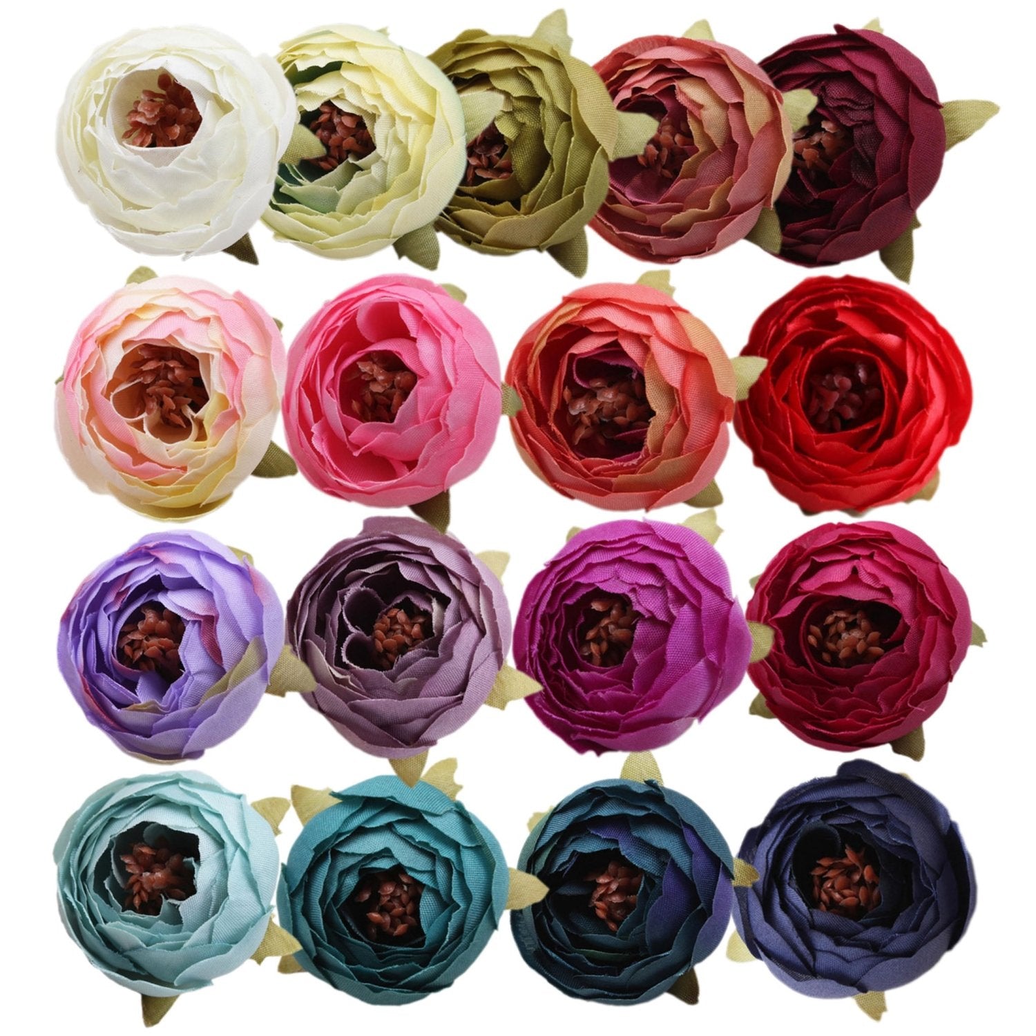 Bulk Silk Flowers Small Peony Flower Heads 300pcs - VANRINA