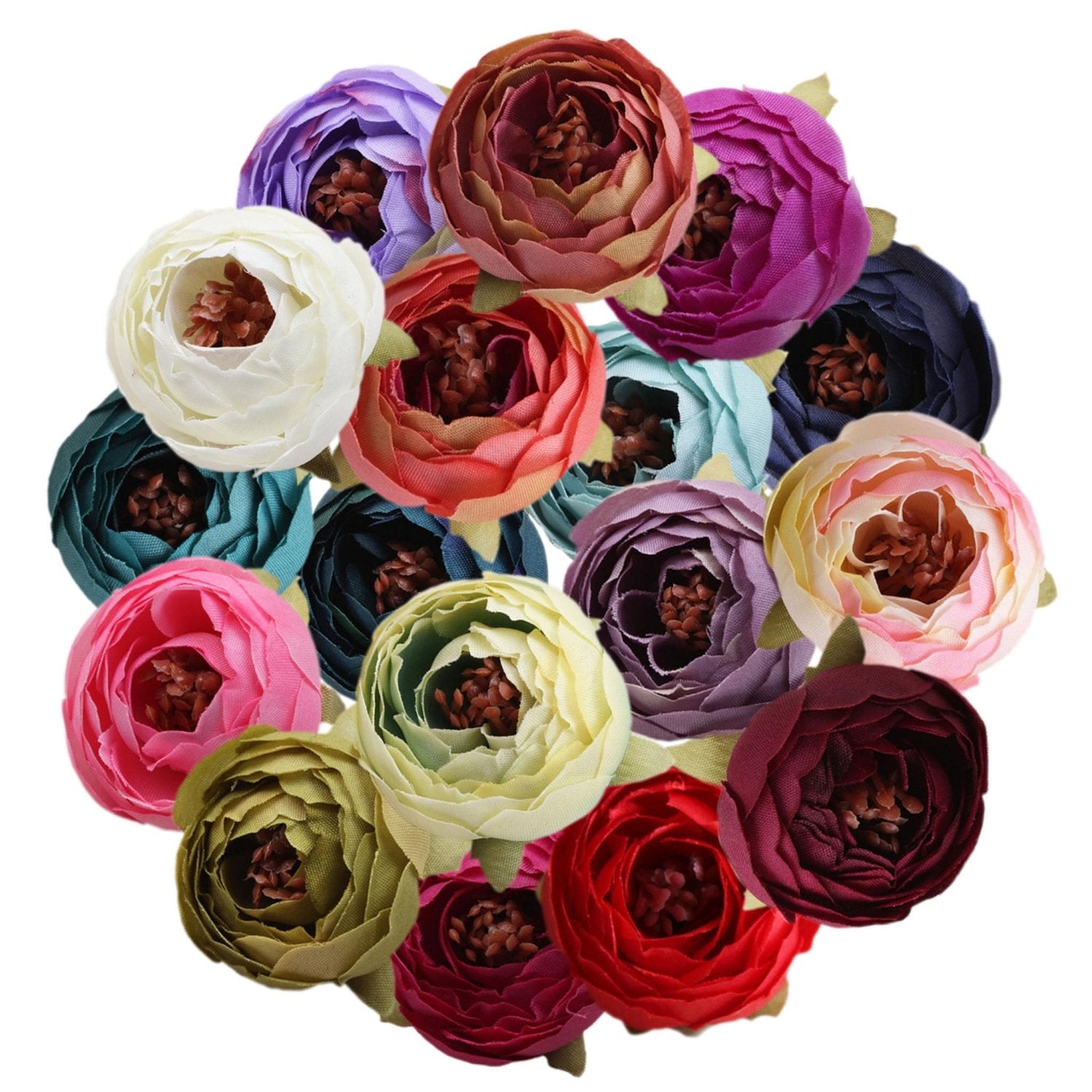 Bulk Silk Flowers Small Peony Flower Heads 300pcs - VANRINA