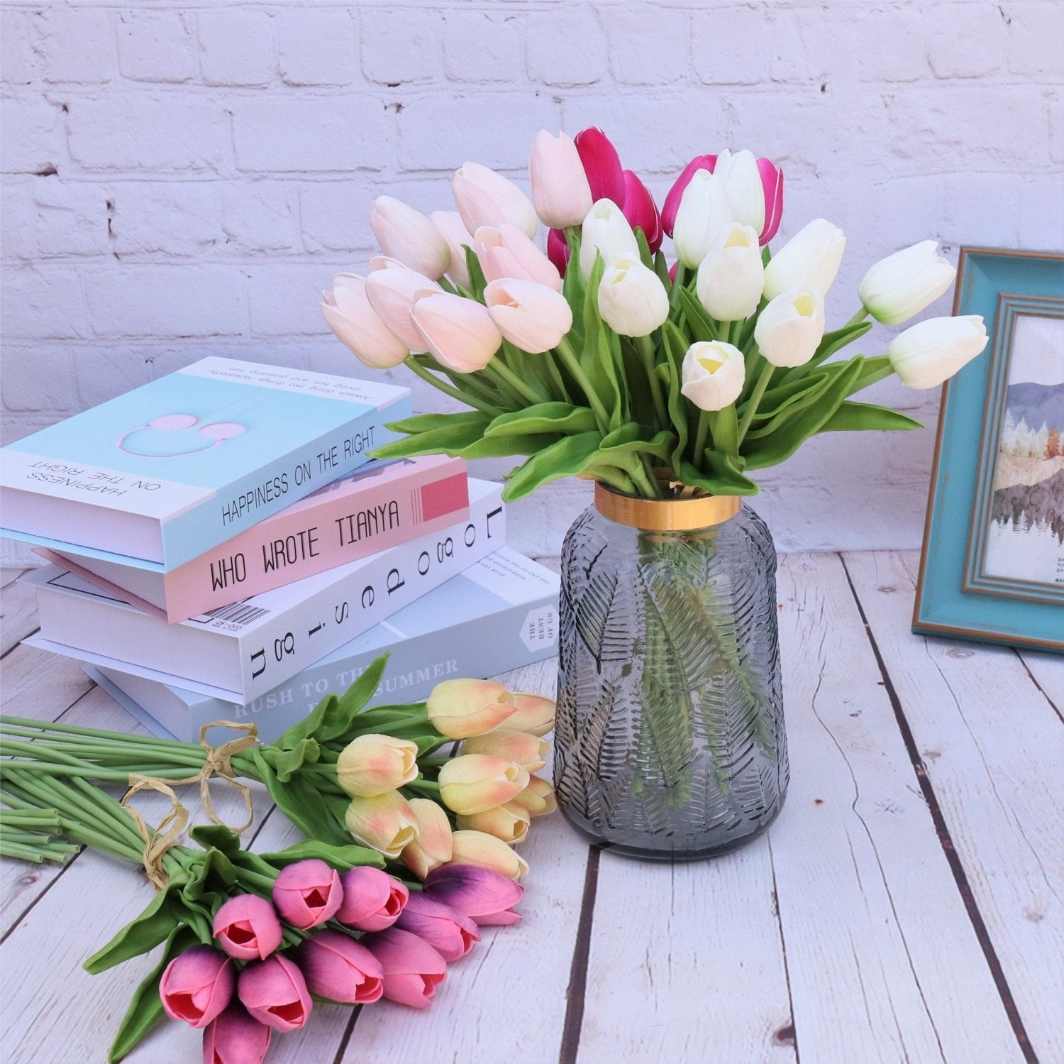 Fake Tulips Bouquet Real Touch Tulips - VANRINA