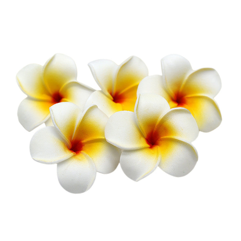 Artificial Plumeria Hawaiian Foam Frangipani Flowers 1.8"