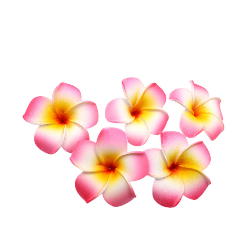 Artificial Plumeria Hawaiian Foam Frangipani Flowers 1.8"