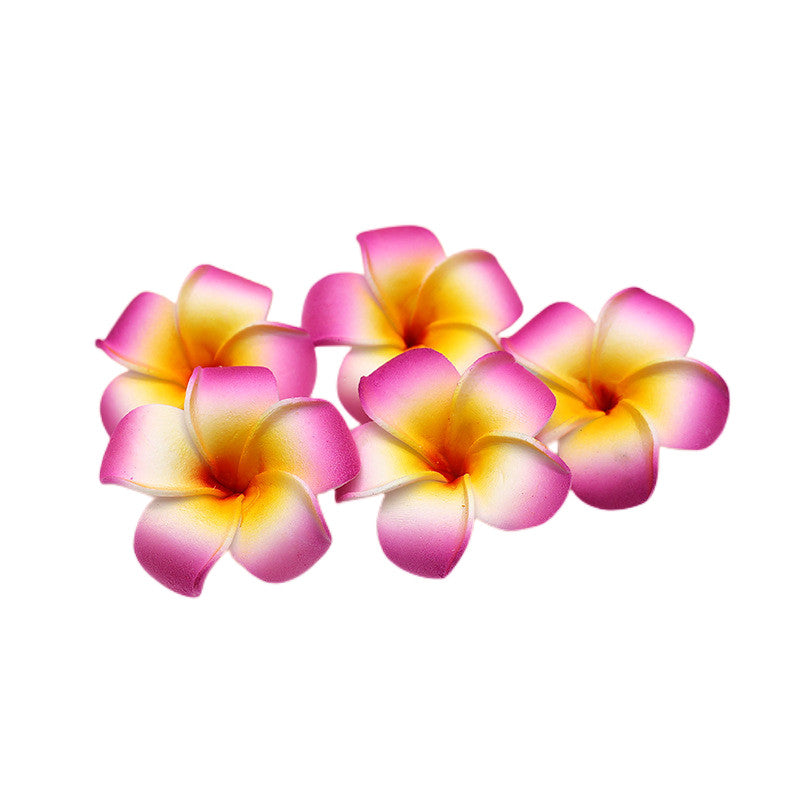 Artificial Plumeria Hawaiian Foam Frangipani Flowers 1.8"