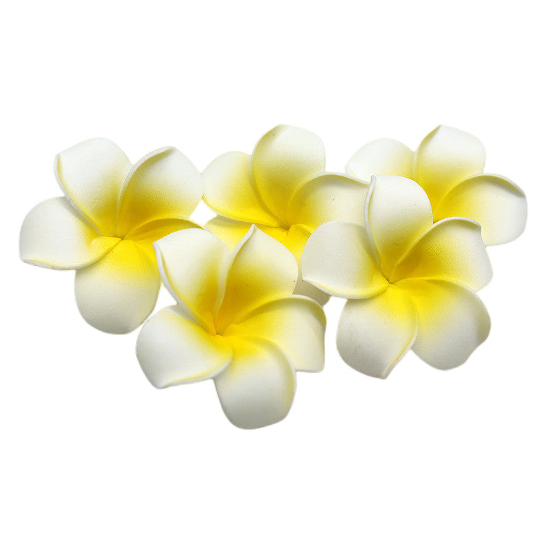 Artificial Plumeria Hawaiian Foam Frangipani Flowers 1.8"