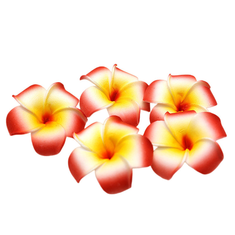 Artificial Plumeria Hawaiian Foam Frangipani Flowers 1.8"