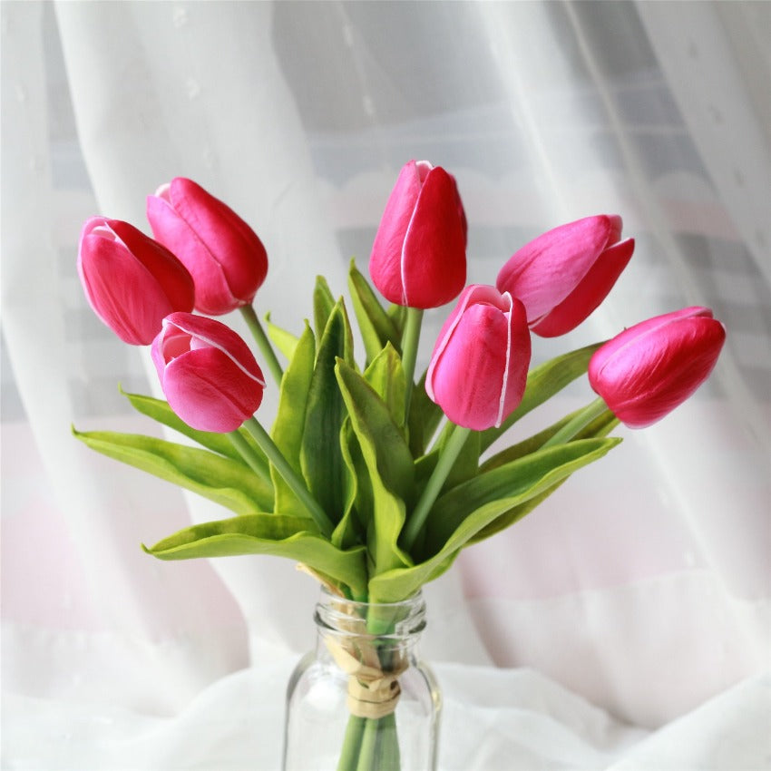 hot pink tulip wedding flowers