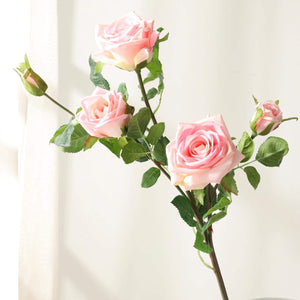 VANRINA Realistic Pink Wedding Flowers Real Touch Roses 1