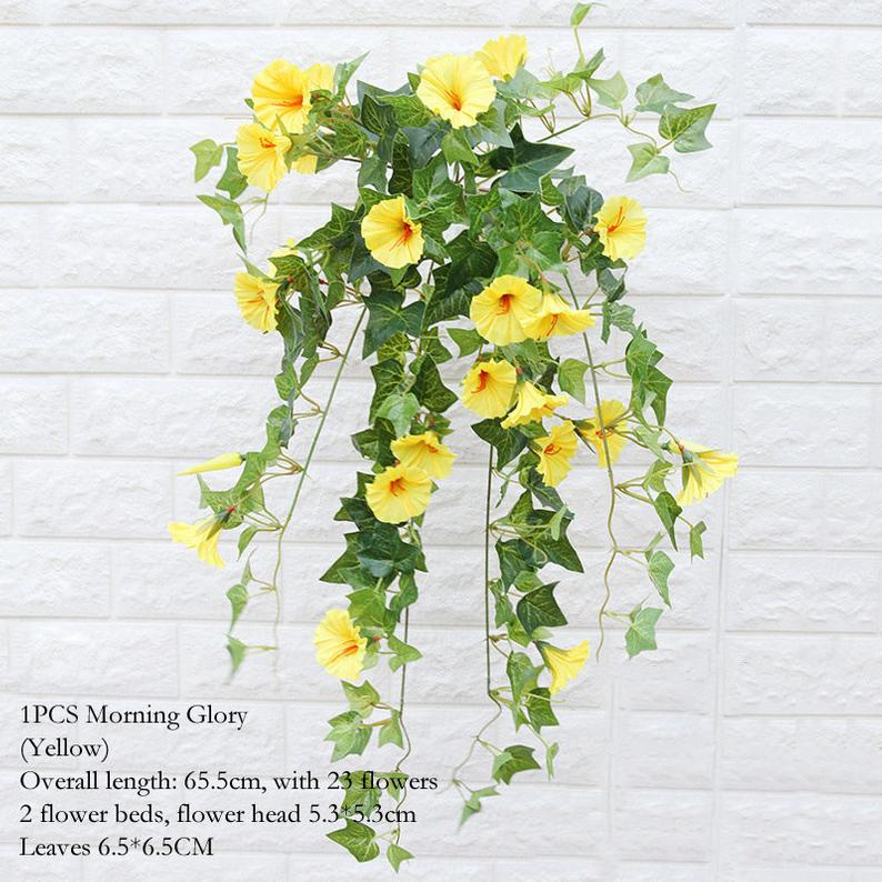 Artificial Hanging Flowers Morning Glory Bush