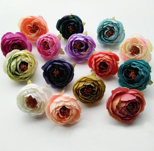 Wholesale Silk Peony Flower Heads 300 Flowers Quality Silk Flowers Bulk Simulation Tea Rose For Crafts DIY Wedding Home Decoration MSMK-CHHT