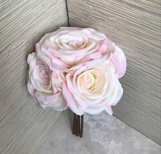 Silk Rose Bouquet, Artificial Flower Bouquet, Quality Wedding Flower Arrangement Bridal Bouquet Bridesmaids Flowers Wedding Decor JYSH-07