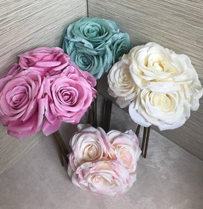 Silk Rose Bouquet, Artificial Flower Bouquet, Quality Wedding Flower Arrangement Bridal Bouquet Bridesmaids Flowers Wedding Decor JYSH-07