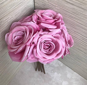 Silk Rose Bouquet, Artificial Flower Bouquet, Quality Wedding Flower Arrangement Bridal Bouquet Bridesmaids Flowers Wedding Decor JYSH-07