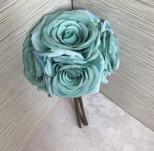 Silk Rose Bouquet, Artificial Flower Bouquet, Quality Wedding Flower Arrangement Bridal Bouquet Bridesmaids Flowers Wedding Decor JYSH-07