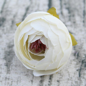 Small Tea Rose Silk Flower Heads 3.5cm For Hair Clips Headband Flowers For Wedding Decoration Corsage Flowers Scrapbooking ZZ-0909