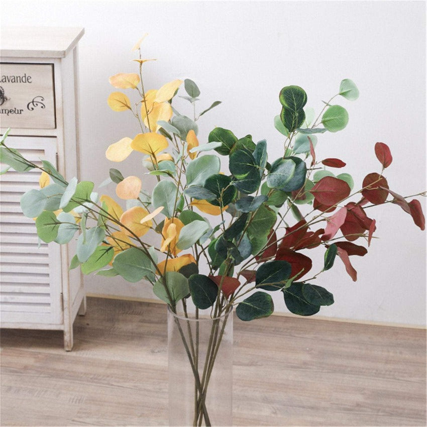 Artificial Eucalyptus Green Leaves For Bridal Bouquet Wedding Table Centerpieces Arrangement Wedding Arch Decor 10 Stems DIY Material LGF-01