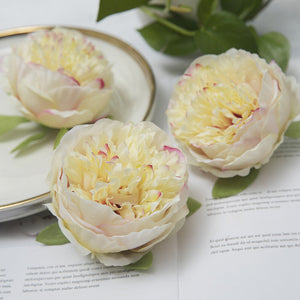 Wholesale Silk Peony Flower Heads Simulation Flowers Peonies Artificial 4 inch 50 pcs For Wedding Centerpieces Favor Door Wreath Flowers FG