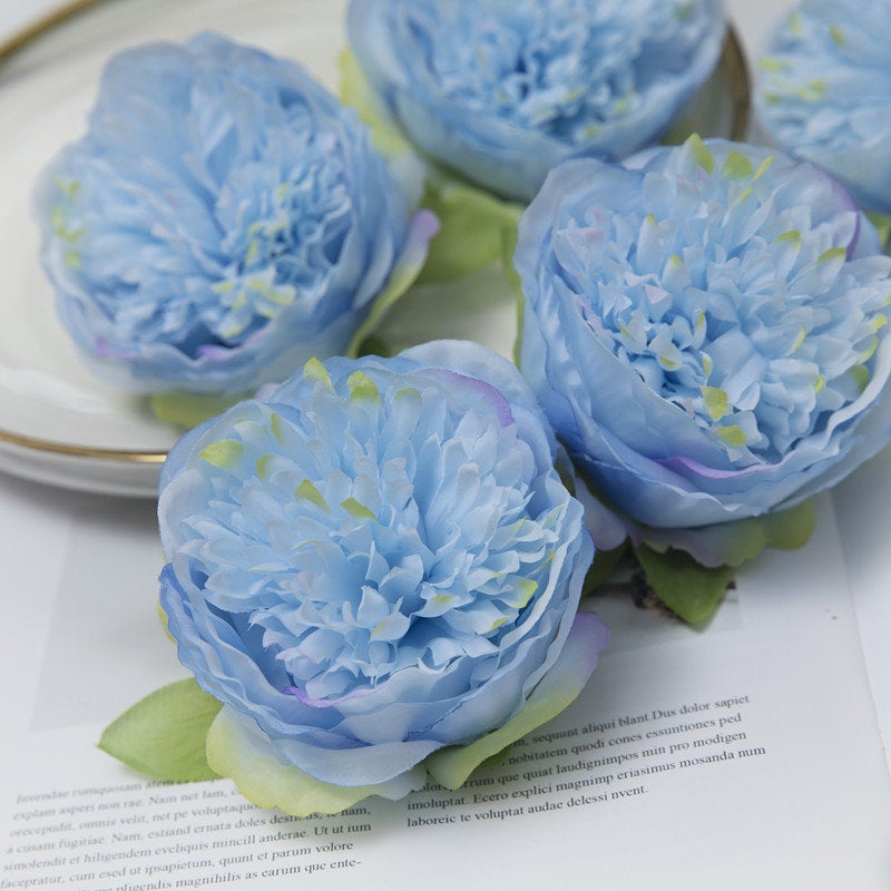 Wholesale Silk Peony Flower Heads Simulation Flowers Peonies Artificial 4 inch 50 pcs For Wedding Centerpieces Favor Door Wreath Flowers FG