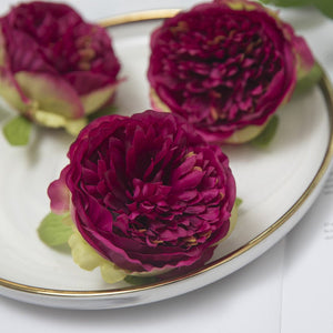 Wholesale Silk Peony Flower Heads Simulation Flowers Peonies Artificial 4 inch 50 pcs For Wedding Centerpieces Favor Door Wreath Flowers FG