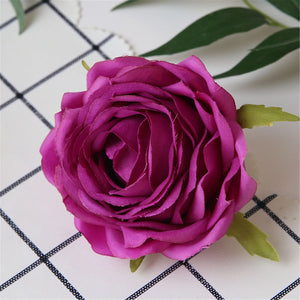Silk Flowers Bulk Rose Heads Artificial Wedding Flowers 100 pcs For Table Centerpieces Cake Topper Flower Wall Backdrop Flower Balls QT1-3