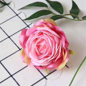 Silk Flowers Bulk Rose Heads Artificial Wedding Flowers 100 pcs For Table Centerpieces Cake Topper Flower Wall Backdrop Flower Balls QT1-3