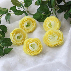 Artificial Ranunculus Flower Heads Silk Ranunculus Fake Flowers 100 Bulk Silk Flower Heads Ranunculus Wedding Flowers For Bridal Hair MH-3