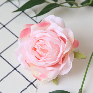 Silk Flowers Bulk Rose Heads Artificial Wedding Flowers 100 pcs For Table Centerpieces Cake Topper Flower Wall Backdrop Flower Balls QT1-3