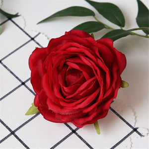 Silk Flowers Bulk Rose Heads Artificial Wedding Flowers 100 pcs For Table Centerpieces Cake Topper Flower Wall Backdrop Flower Balls QT1-3