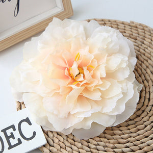 Peony Flowers White Peonies Silk Flowers Bulk Artificial Peony Heads 16cm Fake Silk Flowers For Flower Wall  Decor Wedding Backdrop