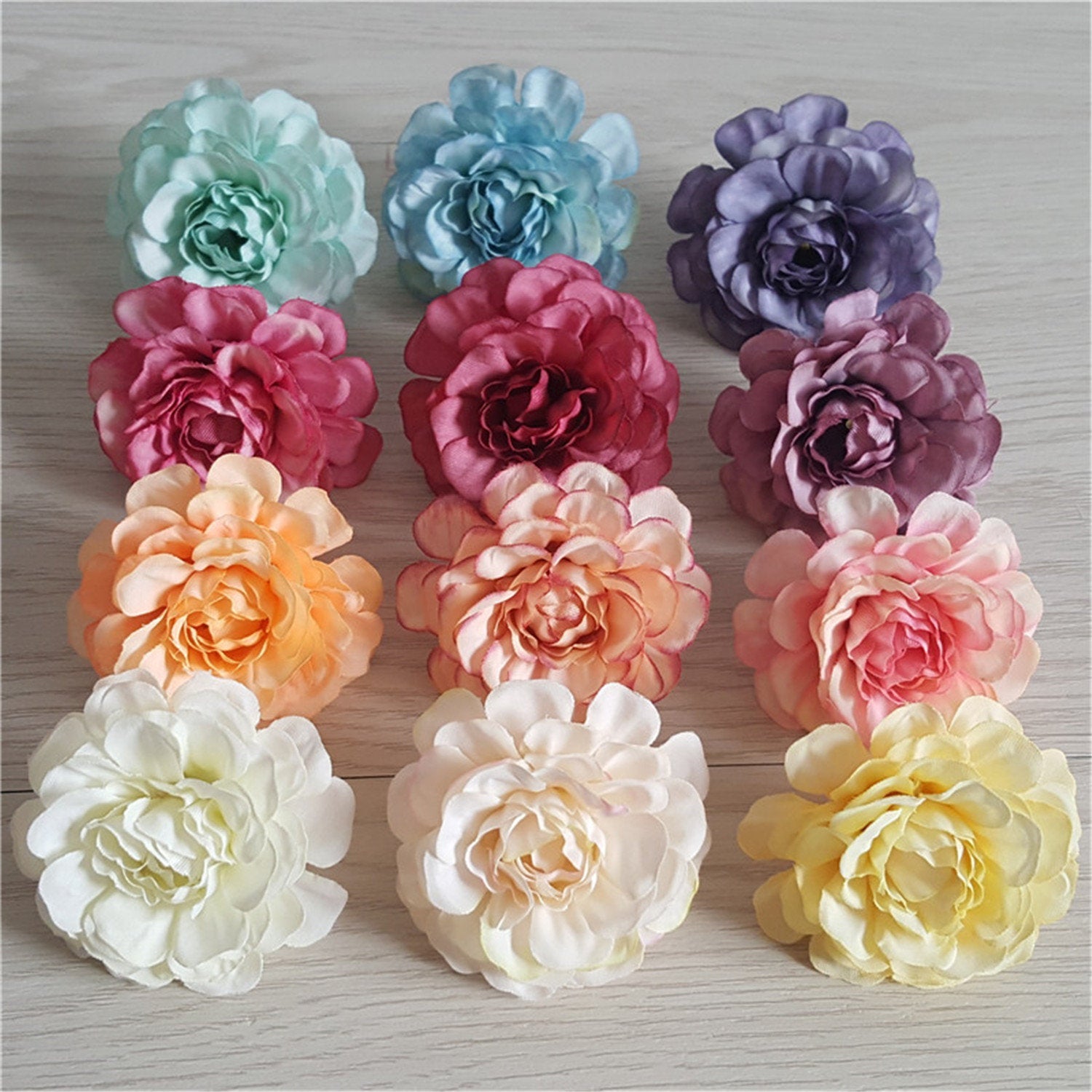 Wholesale Silk Flowers Begonia Artificial Flowers Heads 5cm Fake Azalea For Flower Wall Backdrop Kissing Balls 100 Flowers