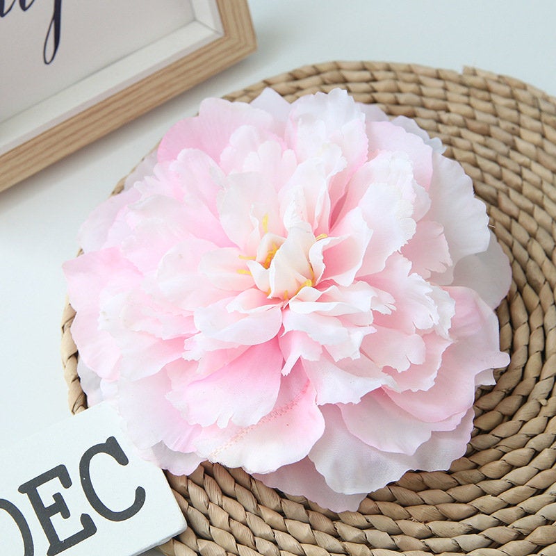 Peony Flowers White Peonies Silk Flowers Bulk Artificial Peony Heads 16cm Fake Silk Flowers For Flower Wall  Decor Wedding Backdrop