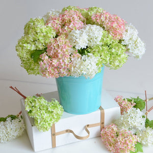 24 Mini Artificial Hydrangea Stephanotis Home Decorations Fake Flowers Silk Hydrangea For Bridal Bouquet Table centerpieces WXE-sJs0