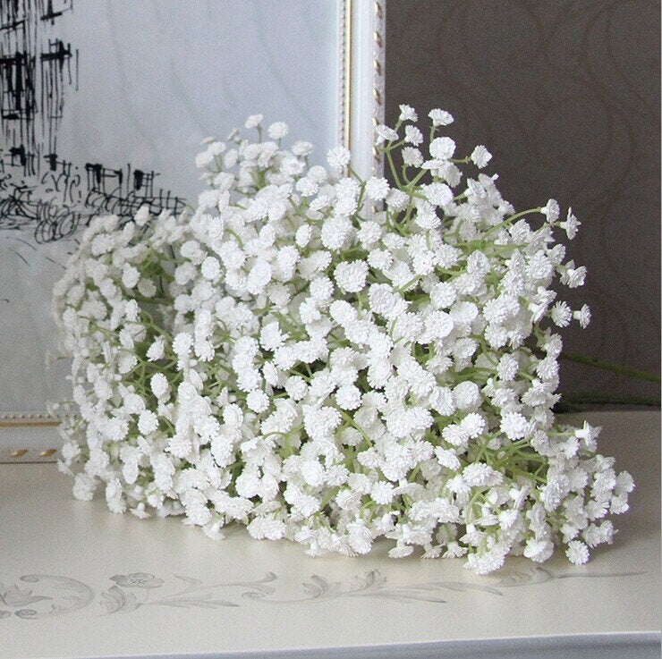 10 Stems 58cm white Babys breath bouquet flowers wedding table centerpieces Beautiful Babys Breath HZMTX