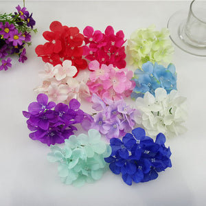Silk Hydrangea Flower Heads Artificial Hydrangea Various colors 20 Flowers For Home Wedding Party Decorations Cake Topper Decor CJ-12XQ
