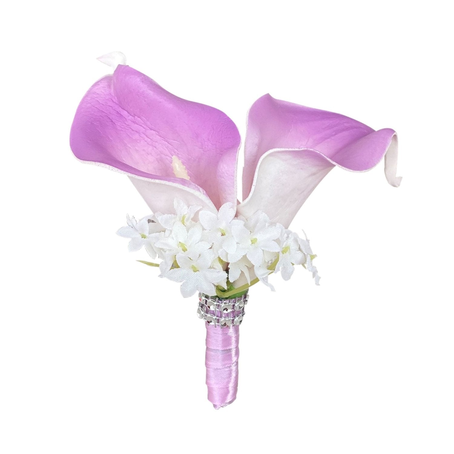 Lavender Bridal Calla Lily Bouquet Set - VANRINA