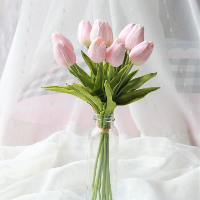 pastel pink tulips