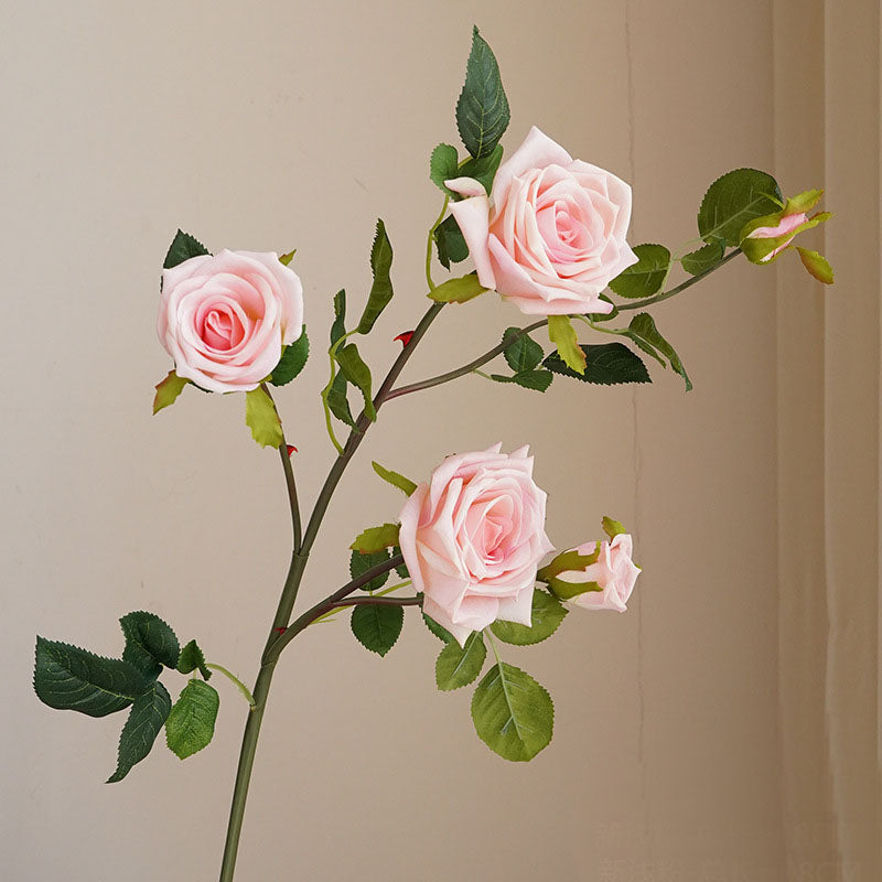 Spray Real Touch Roses Artificial Flowers 5 Colors