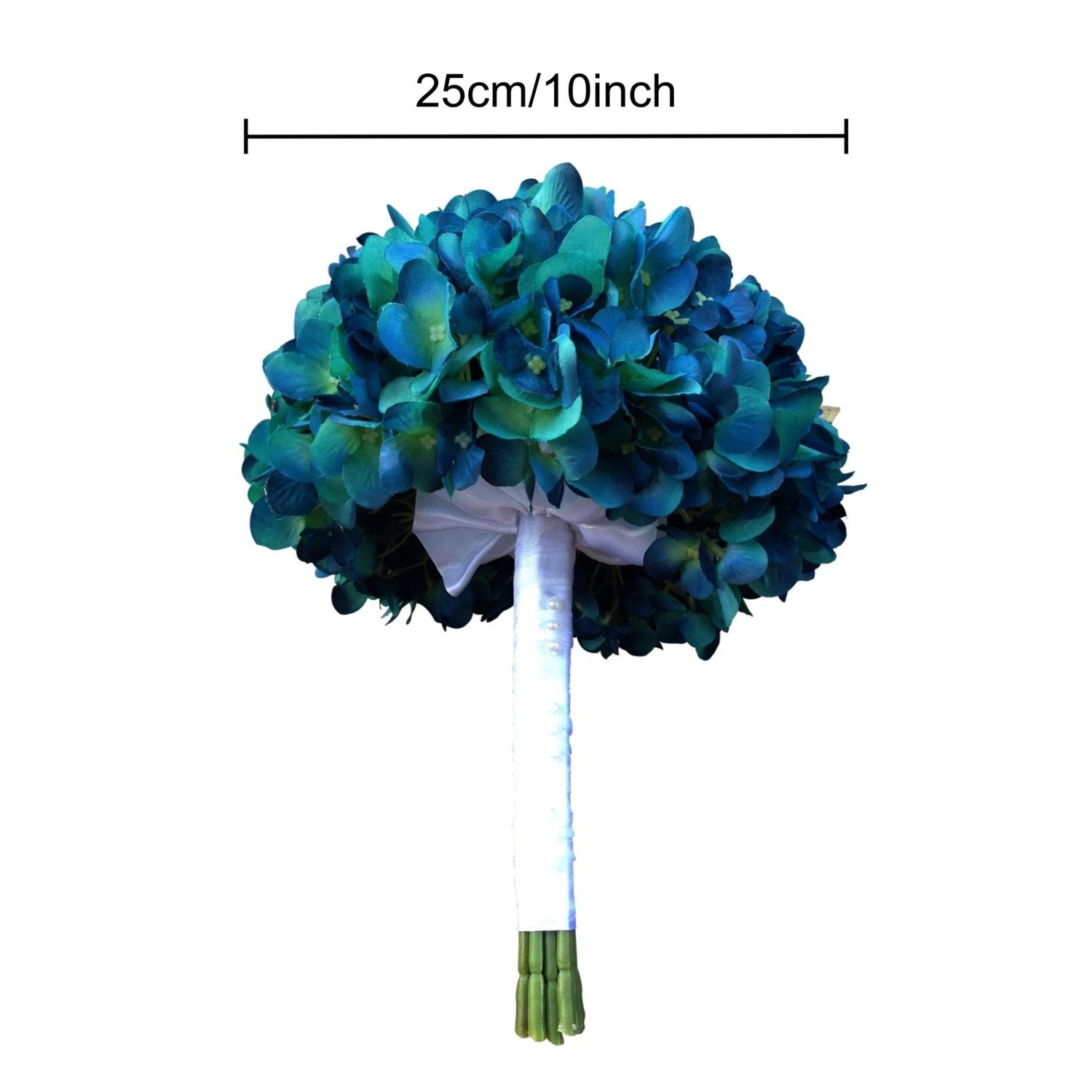 Oasis Teal Hydrangea Weddding Bridal Bouquet - VANRINA