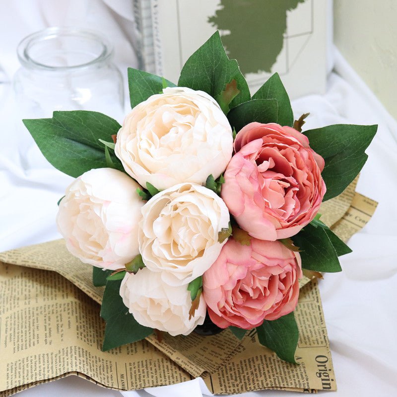 Realistic Artificial Peony Bouquet Silk Flowers - VANRINA