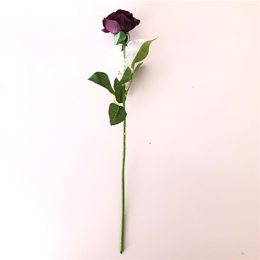 Real Touch Roses Plum Wedding Flowers Artificial